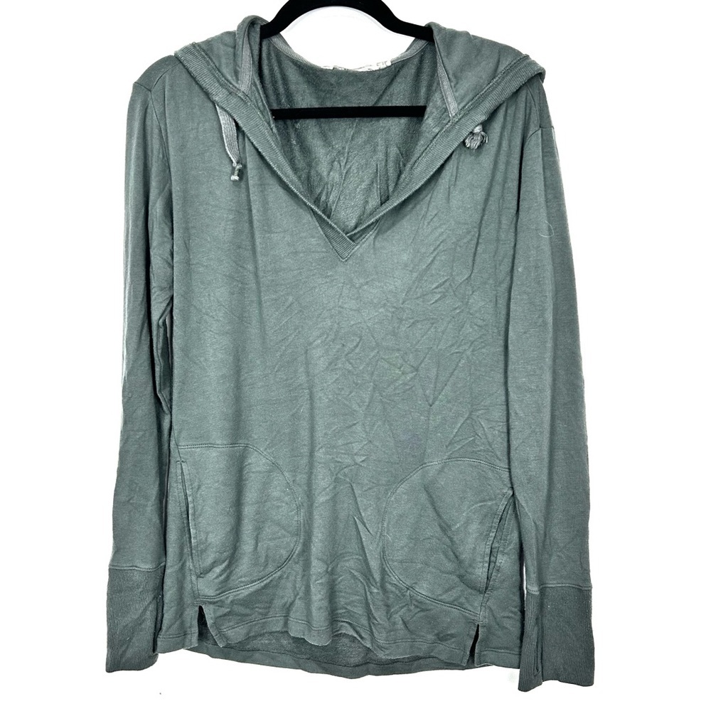 ATHLETA v neck deep green pullover sweater G29